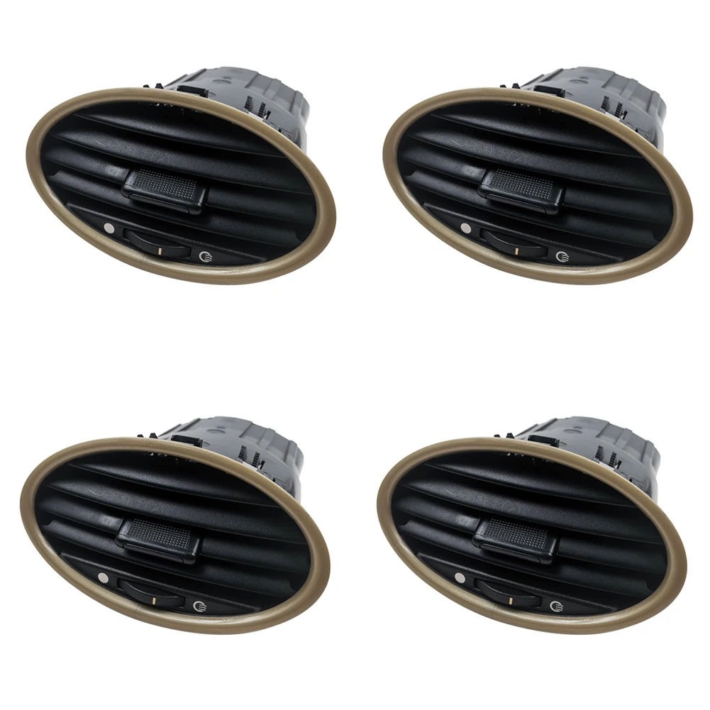 

4Pcs Car Air Conditioning Outlet Dashboard Vent for Focus MK2 2005-2013 A/C Outlet Nozzle Gold+Black