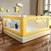 Children's bed barrier fence safety guardrail security foldable baby home playpen on bed fencing gate crib adjustable kids rails