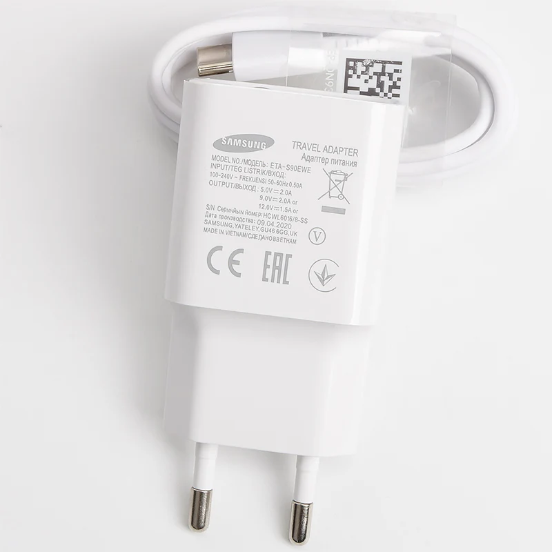 Оригинальное Адаптивное быстрое зарядное устройство Samsung USB-адаптер 1 2/1 5 м кабель