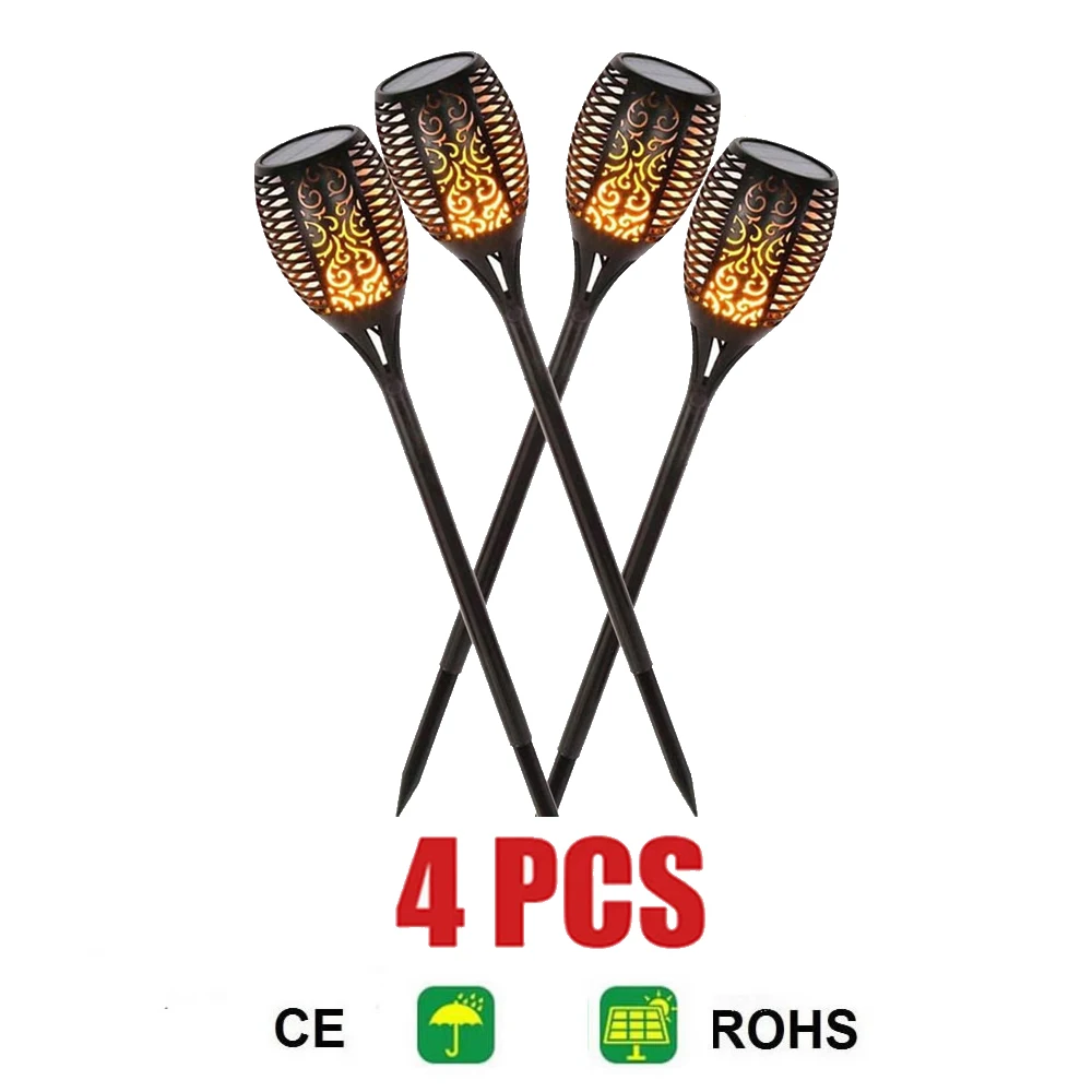 

2-8pcs solar flame lights garden powered waterproof Lantern led lamp Led spotlight outdoor solar Landscape Lawn led tiki torch