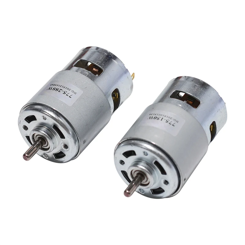 

775 Motor DC 12V 24V 80W 150W 288W DC Motor Large Torque High Power DC Motor Double Ball Bearing Spindle Motor