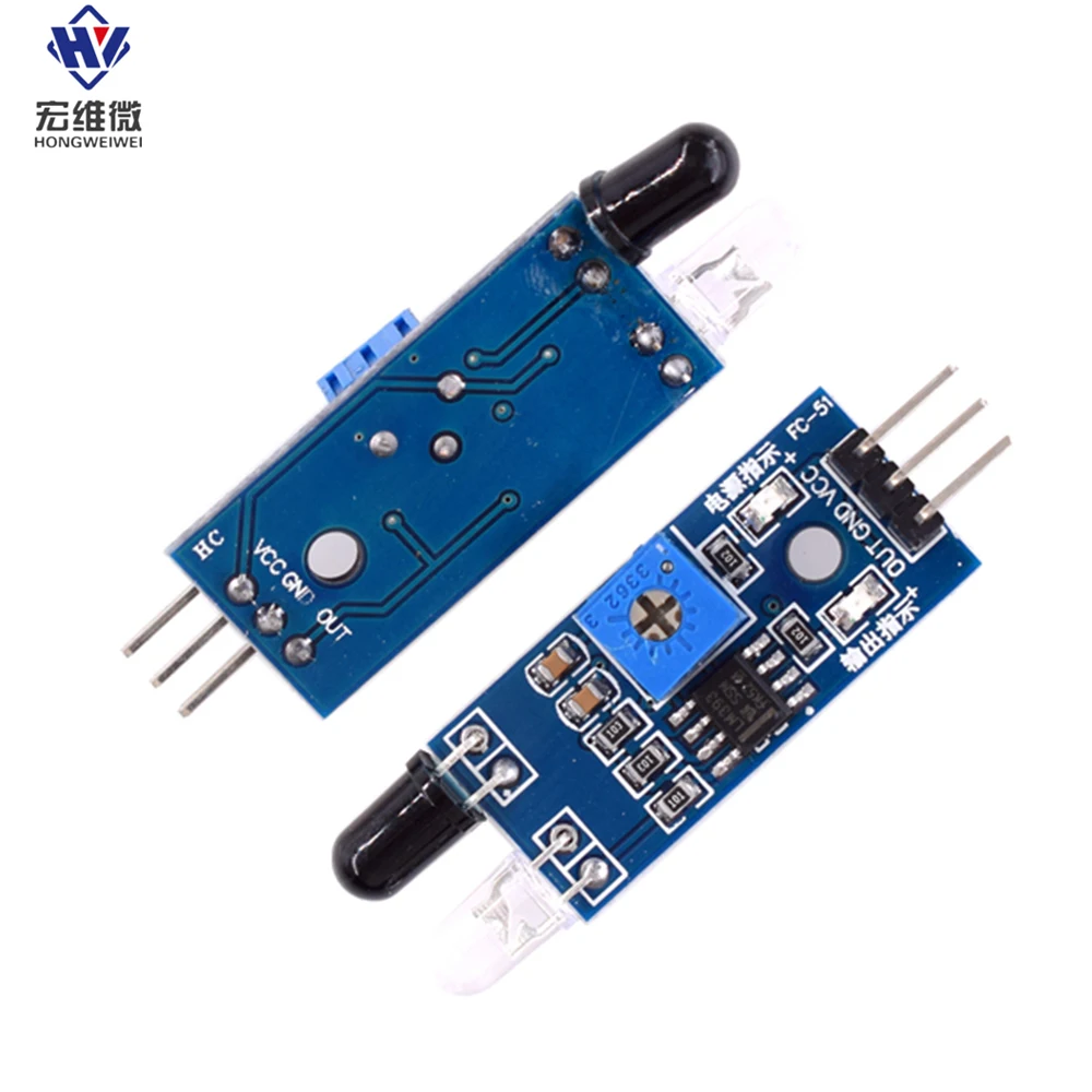 

5pcs DC 3.3V-5V 3pins Smart Car Robot IR Infrared Obstacle Avoidance Reflective Photoelectric Sensor Module