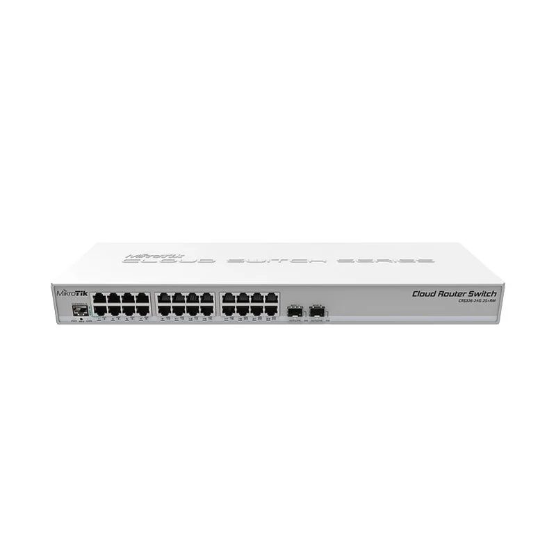 

MikroTik CRS326-24G-2S+RM 24 Gigabit Port Ethernet Switch With 2 x SFP+