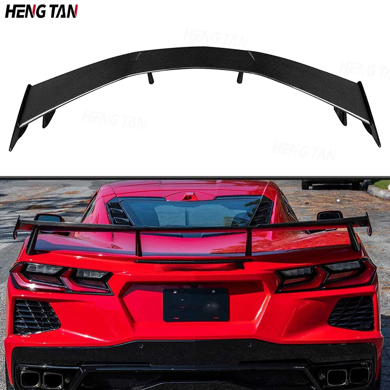 Для Chevrolet Corvette C8 2021-2023 автомобильный задний спойлер багажника из углеродного