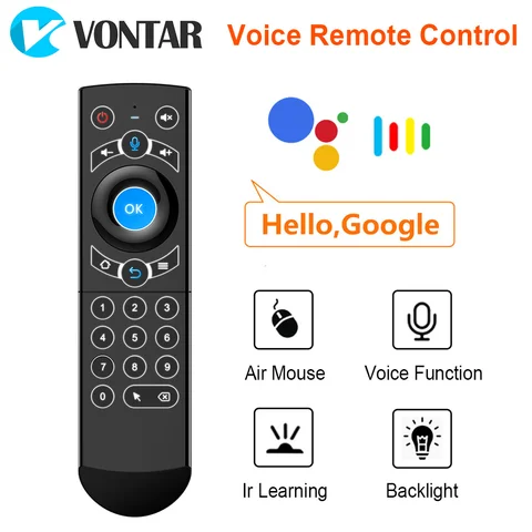 VONTAR G21 PRO голосовое дистанционное управление 2,4G Беспроводная клавиатура воздушная мышь с ИК-обучения Gyros для Android TV Box H96 MAX X3 Pro