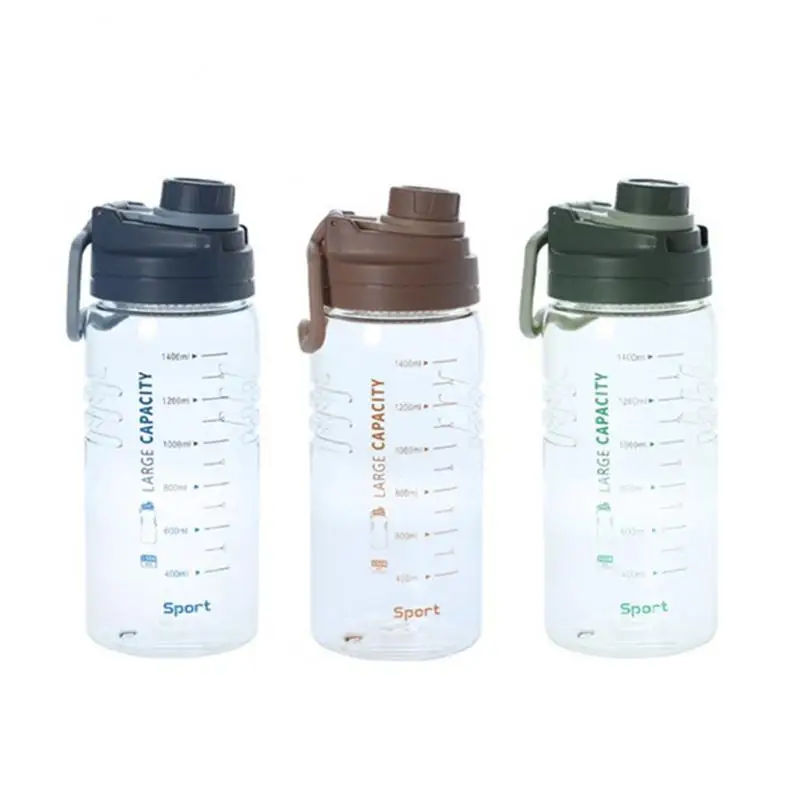 

1500ml Sports Water Bottles Gym Leak-proof Large Capacity Portable Outdoor Travel Clear Kettle Plastic Drinkware BPA Free cup