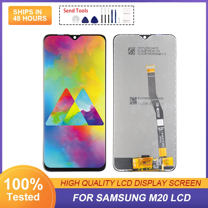 

6.3 Inch For Samsung Galaxy M20 Lcd M205 Display Touch Screen Digitizer M205F M205FN M205M M205N Assembly With Tools 1Pcs