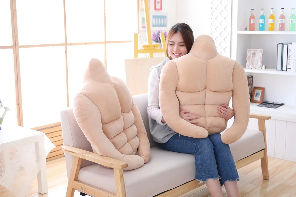 

Boyfriend Arm Shape Pillow Muscle Male Plush Cushion Pillow Female Creative Birthday Valentine Gift spoof stuffed toy Pillow