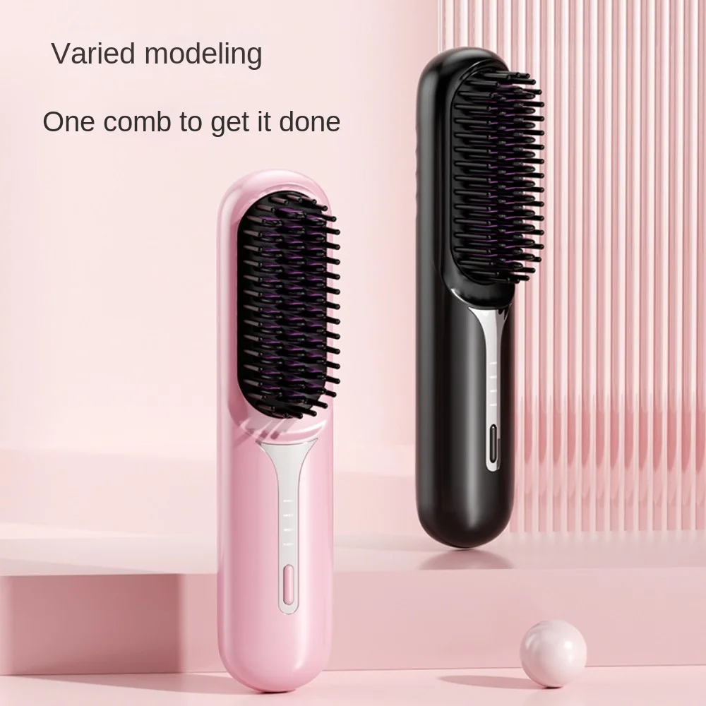 Щетка-выпрямитель для волос перезаряжаемая от USB с отрицательными ионами