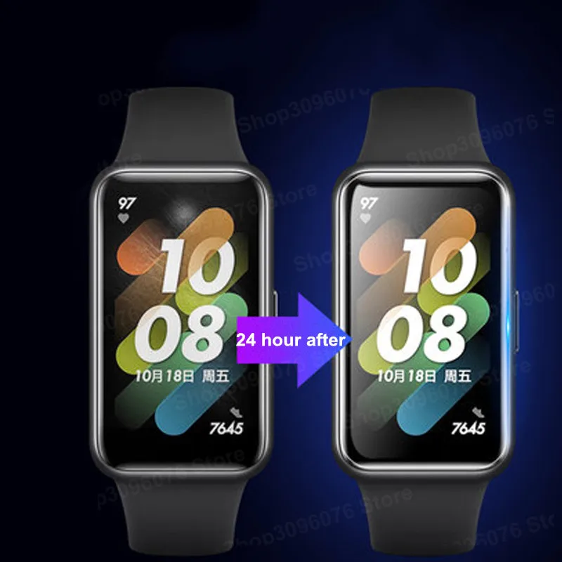 2 шт. Гидрогелевая пленка для Huawei Band 7 полное покрытие Защита экрана 6 Pro ремешок