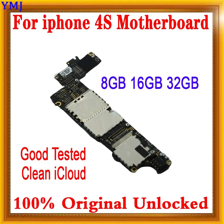 8 ГБ/16 ГБ/32 ГБ с бесплатным iCloud для iPhone 4S материнская плата 100% оригинал iphone
