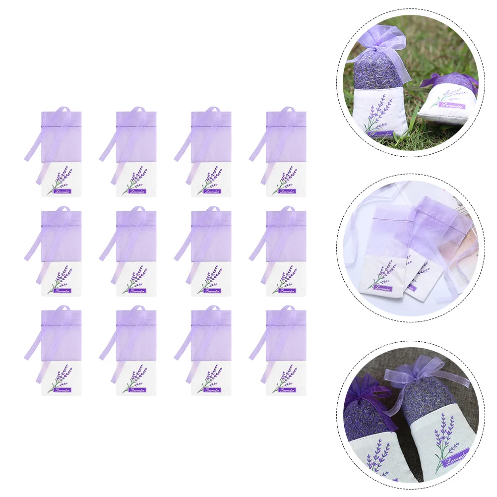 

24 PCS Gift Bag Sachet Clear Bags Wedding Party Favor Yarn Empty Lavender Storage