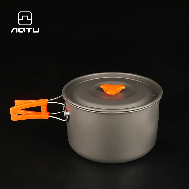 

3L Aluminum Alloy Outdoor Camping Pot Picnic Cookware Portable Folding Single Pot Hiking BBQ Tableware