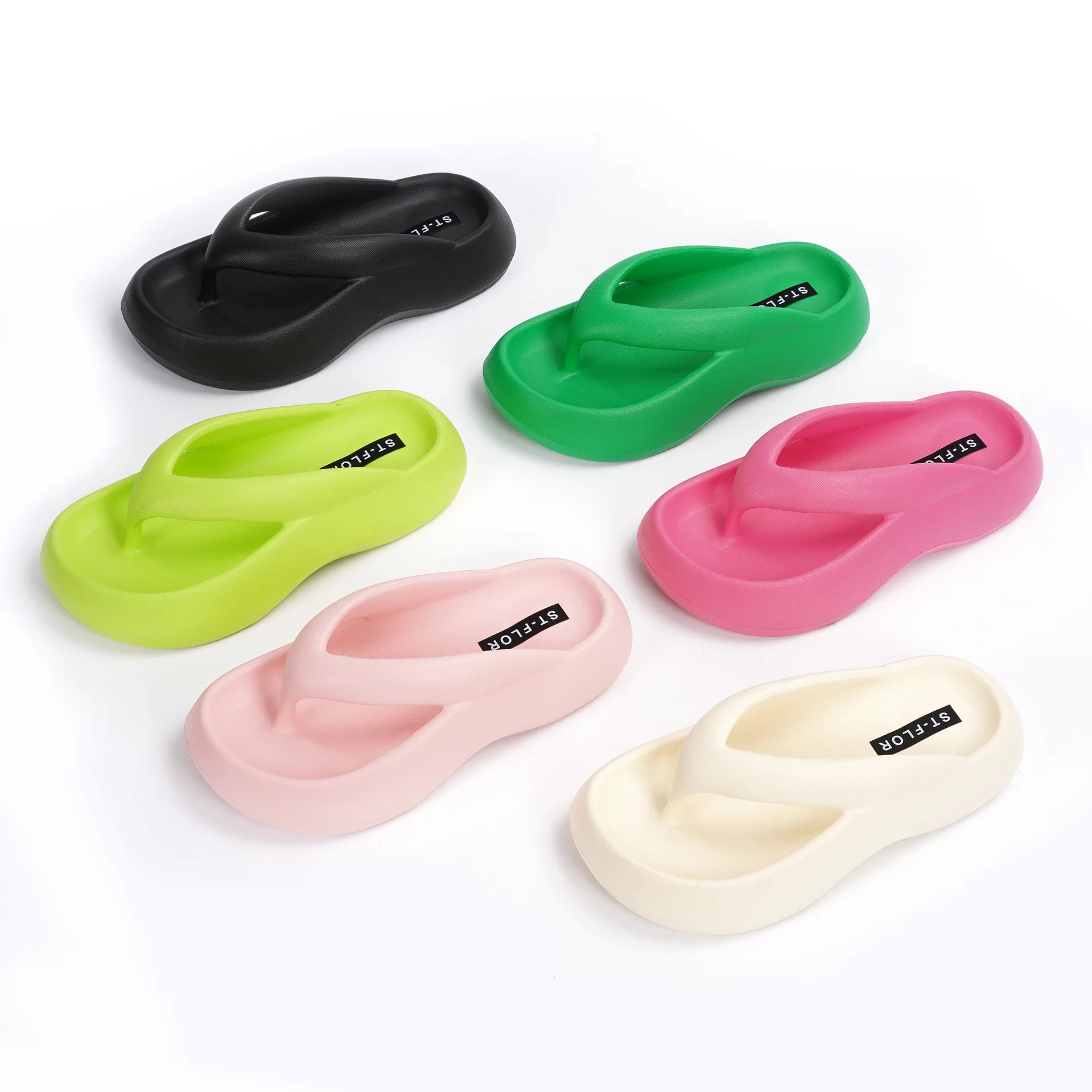 

2022 Summer New Ins Adult EVA Rubber Slippers Fashion Women's Casual Beach Flip-flops Ladies Non-slip Outer Wear Jelly Slippers