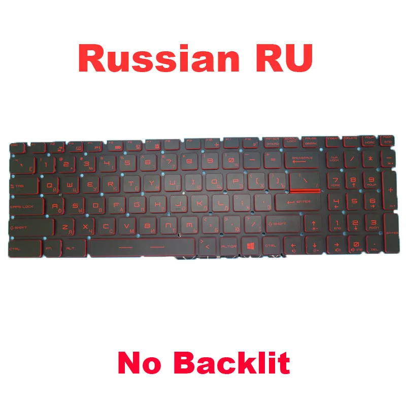 Русская клавиатура для ноутбука MSI GS70 GS60 GT72 GT62 NSK-FB1BN 0R 9Z.NCXBN.10R S1N3ERU282D10 S1N-3ERU282-D10