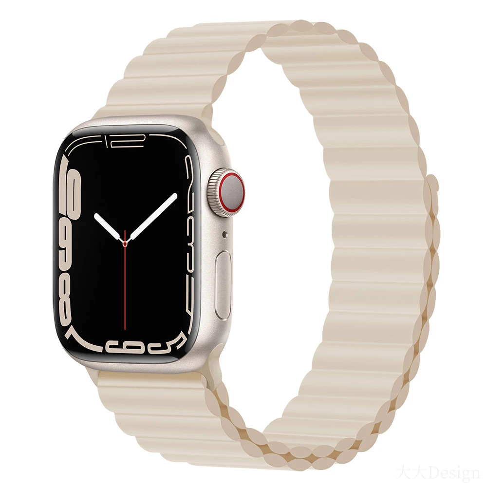 

Magnetic strap For Apple watch band 45mm 40mm 44mm 49mm 41mm 38mm 42 Silicone watchband Bracelet iWatch serie s 3 5 4 6 SE ultra