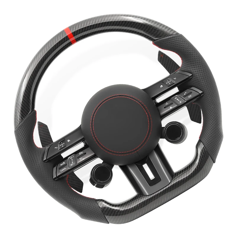 Ручка-кнопка в стиле карбонового руля для Mercedes Benz AMG W204 W205W212 W222 C63C43 W221 GLE 400d C cls glc gle
