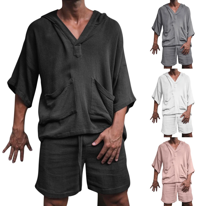 

Summer Men's Suit New on The Shelf Men's Cotton Linen Loose Casual Suit Holiday Men's Popular Sportswear