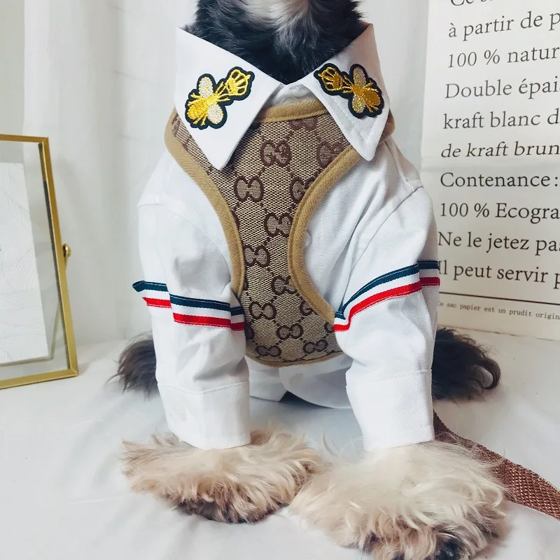 

Dog summer chest strap traction rope cat Teddy Schnauzer breathable cotton vest type small and medium dog dog rope