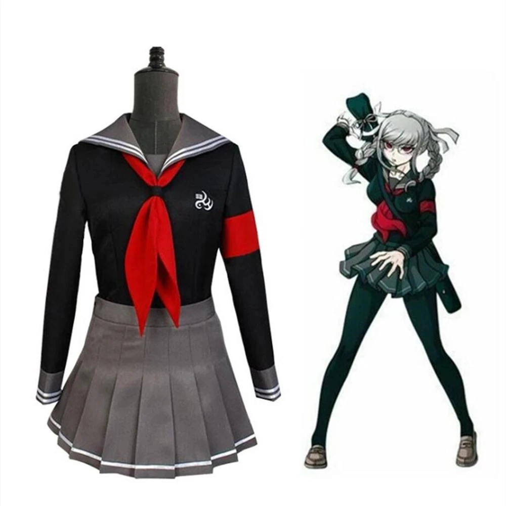 

Danganronpa Peko Pekoyama Cosplay Costume Schlool JK Uniform Sailor Suit Pekoyama School Sailor Uniform Women Halloween Paty