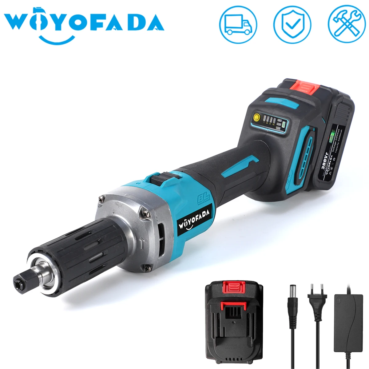 

Brushless Electric Grinder Cordless Die Grinder 6mm Variable Speed Attachment Engraver Bore Polisher For Makita 18V Battery