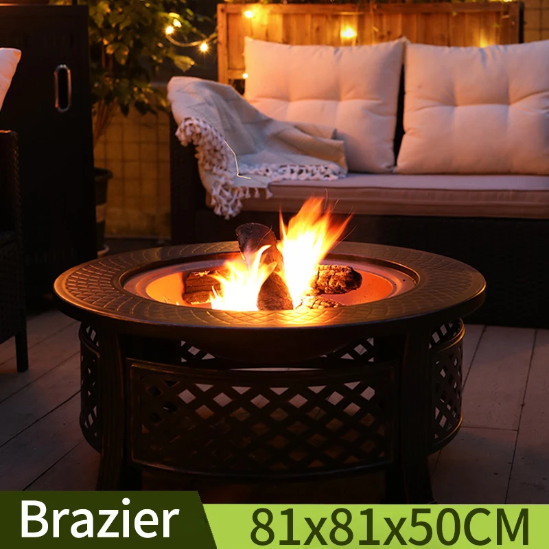 

Уличный паяльник для двора, большая емкость, Круглый Многофункциональный стол для барбекю, домашняя печь с обогревом