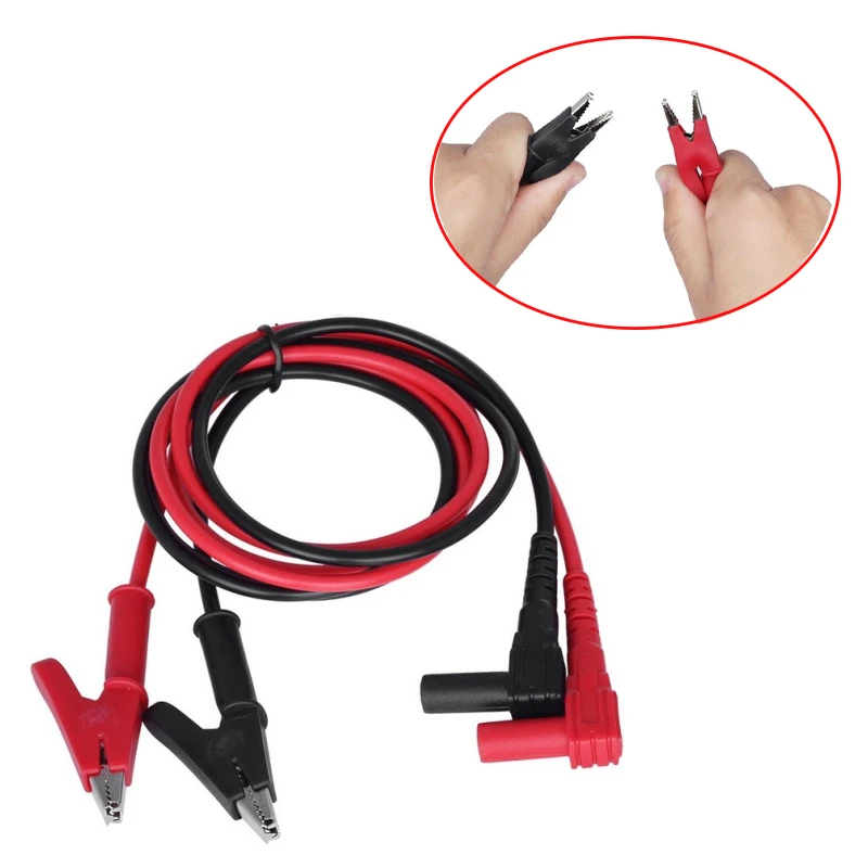 

New Multimeter 4MM Banana Plug Probe Clip Alligator Clip 20A 90CM Crocodile Adapter for Multimeter Pen Test Lead Cable Insulated