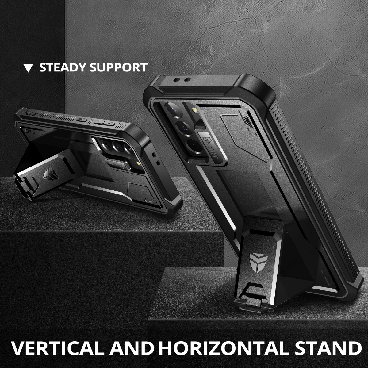 Защитный жесткий чехол с кронштейном для Samsung Galaxy S21 plus 5G 2 в 1 ударопрочный из ТПУ