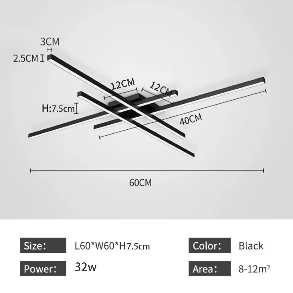 

Новый линейный потолочный светильник, креативная лампа для спальни с геометрической линией, минималистичная кабинет, современная простая и атмосферная главная спальня.