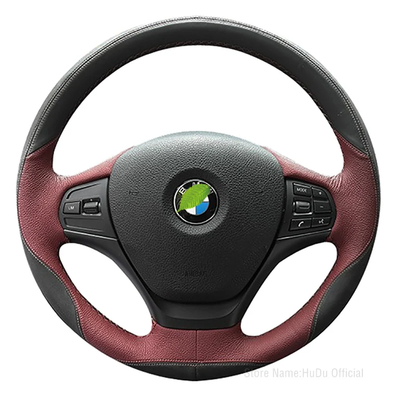 

DIY Car Steering Wheel Cover For BMW 320li GT 1 3 5 7 Series X1 x2 X3 X5 X6 525 Alcantara Leather Grip On Wrap Cover Interior
