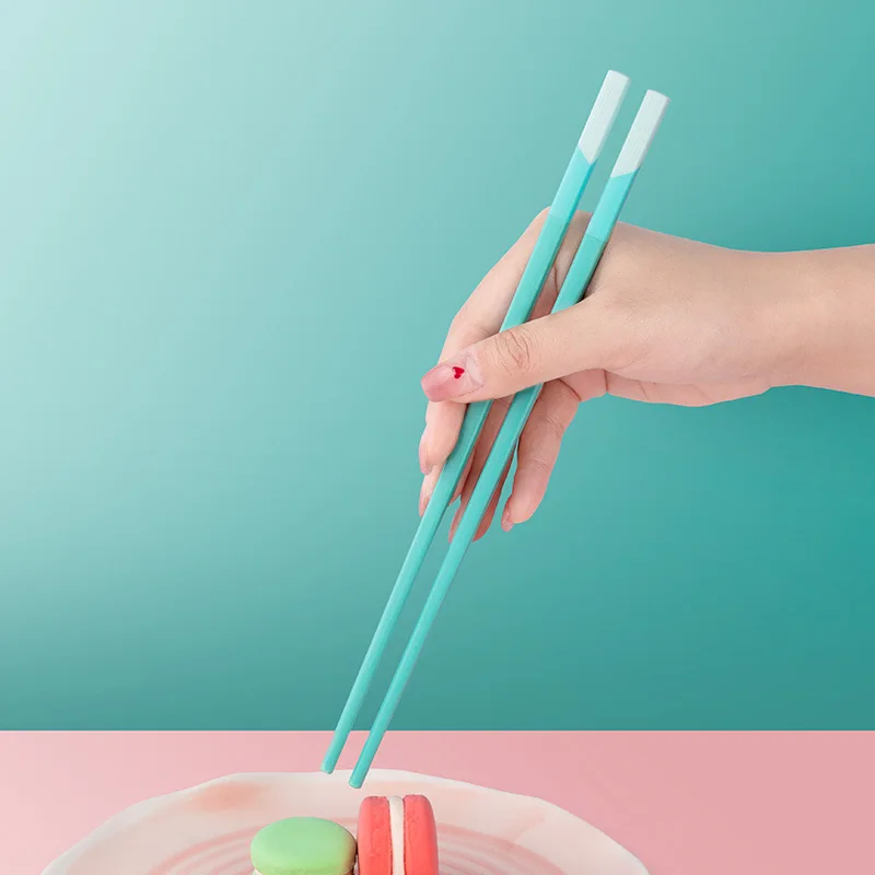 

1 пара палочек для еды из стеклопластика розовые Зеленые Синие многоразовые японские палочки для еды устойчивые к высоким температурам Нес...