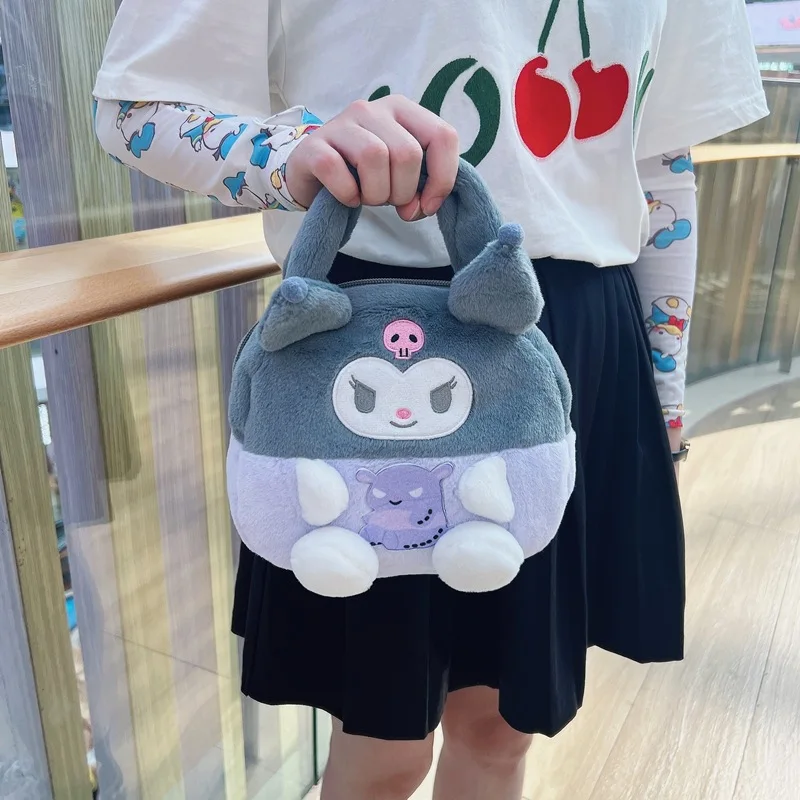 

Sanrio New Melody Plush Handbag Women New Coolomey Fashion Casual South Korean Shoulder Bag Women Pink Cute Plush Bag Toy