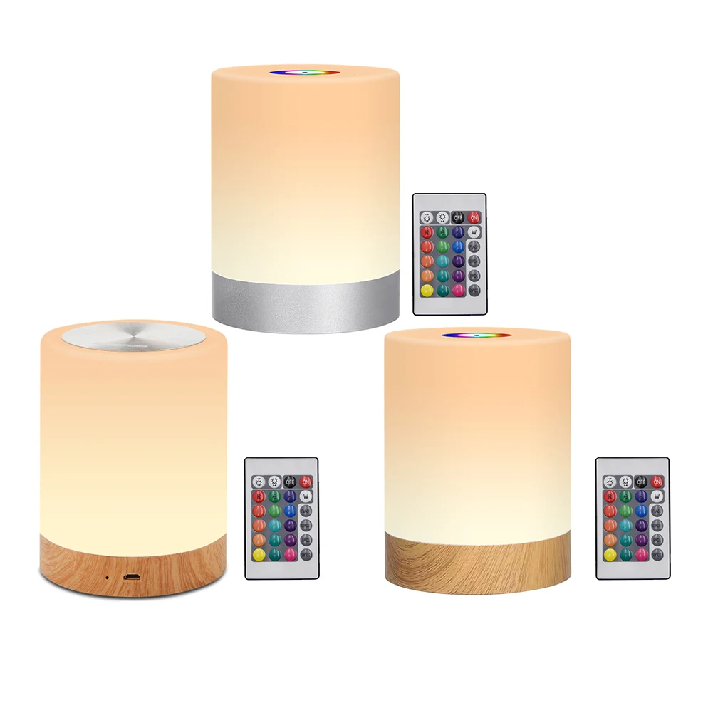 

Touch Control USB Rechargeable Table Lamp Portable Colorful Atmosphere Lights Touch-control Desk Lamp Indoor Lighting