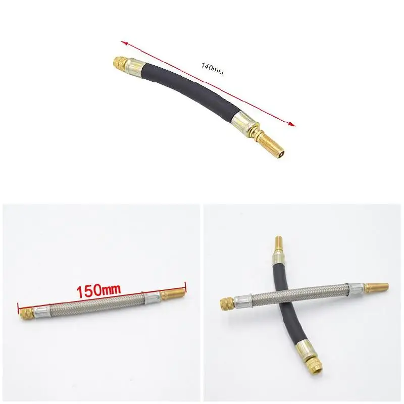 

Stainless Steel Extended Nozzle Braided Wheel Tire Tyre Valve Extension Adapter - 150mm