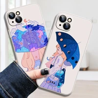 girl with umbrella phone case for iphone 13 pro max x xr xs 7 7p 13 11 12 max pro mini 8 plus se 2020 6 6s 5u2d vintage pu pvc