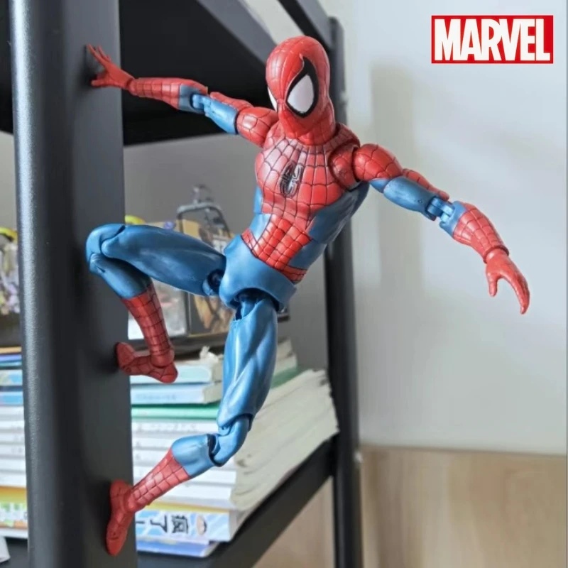 

Mafex Spider Man Figurine 075 the Amazing SpiderMan Figure Comic Ver Action Figure Model Toys 16cm Joints Movable Doll Decor