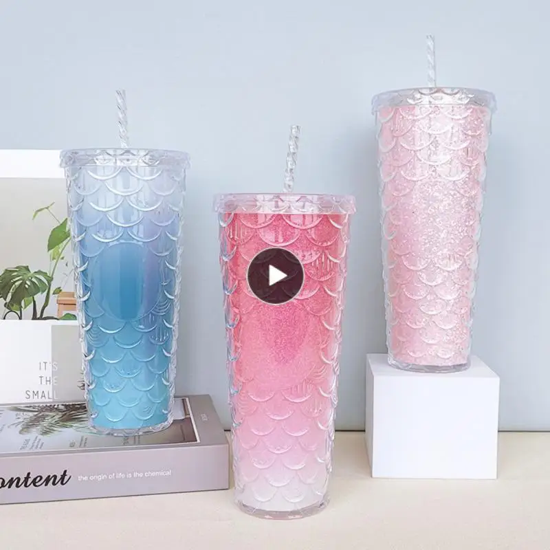 

Двухслойная рыболовная чашка, прочная в использовании экологически чистая чашка для питья, новая модная пластиковая чашка из соломы, бутылка для воды