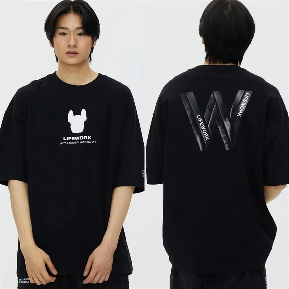 

Man t-shirt Casual Short Sleeve T-Shirts T shirt Streetswear Harajuku Women Top Tee Men Fashion Dog Printing Cotton T Shirt