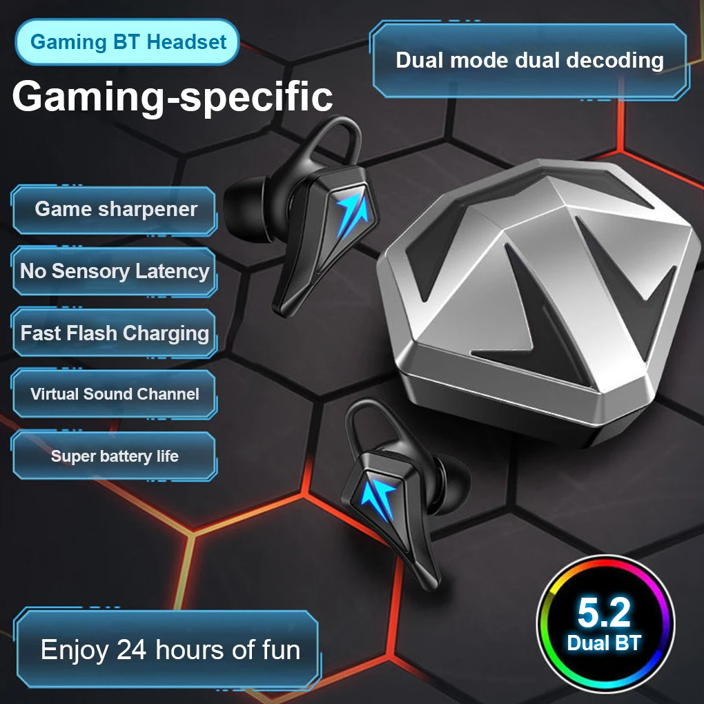 

K9 Gaming Headsets Low Latency TWS In-Ear Earphone Sports Waterproof Wireless Fone Bluetooth Headphones Noise Cancelling Earbuds
