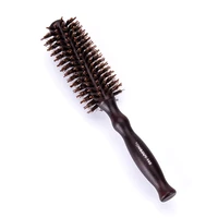 diy hair salon syling tools pro 1 piece bristle hair curling brush wooden hair round comb for hairstyling magic wood curls brush
