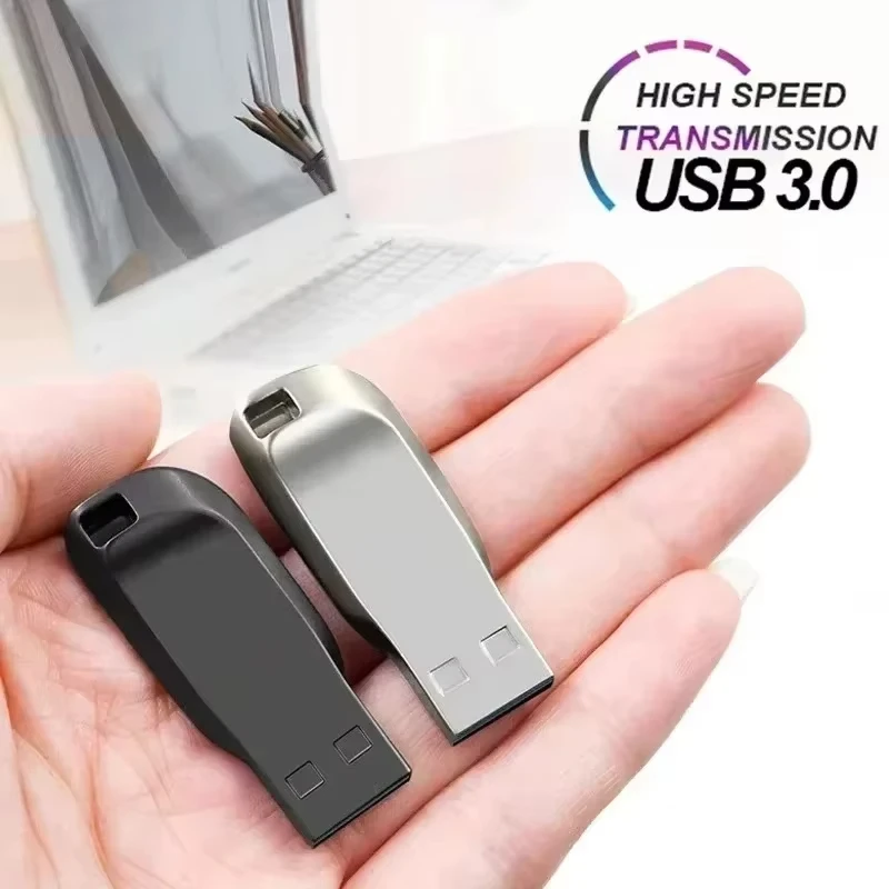 Фото USB-накопитель 2 ТБ USB 3.0, миниатюрный высокоскоростной металлический флеш-накопитель 1 ТБ 512 ГБ, портативный водонепроницаемый накопитель для хранения данных и музыки в автомобиле №3