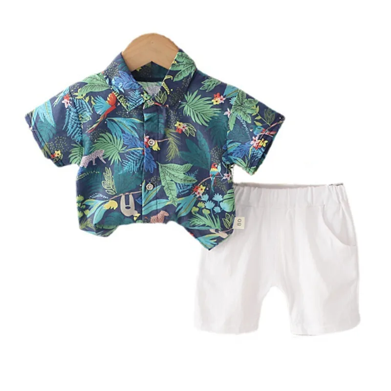 

New Summer Fashion Children Outfits Baby Boys Clothes Suit Toddler Shirt Shorts 2Pcs/Sets Infant Casual Costume Kids Tracksuits