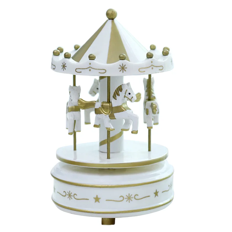 Романтическая Музыкальная шкатулка-карусель с лошадью игрушка для друзей