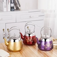 stainless steel kettle thick food grade gas whistle pot cooker large capacity outdoor camping whistling teakettle teapot