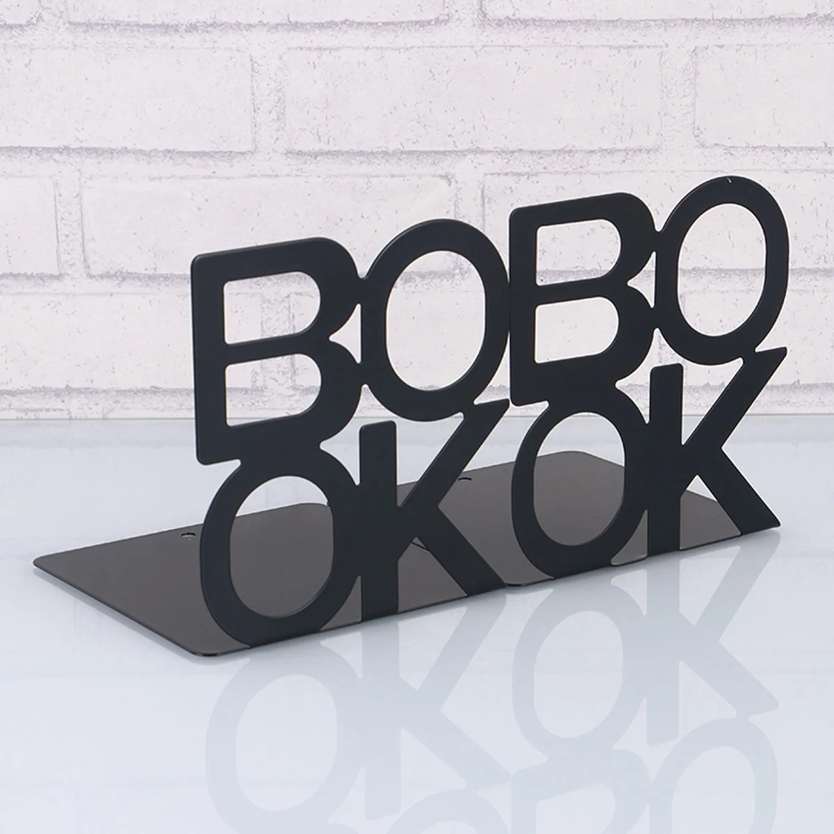 

2 Pcs Metal Bookends Stand Metal Bookend Holder Desktop Bookcase Book Stoppers Heavy Duty Bookshelf Non-slip Book Supports