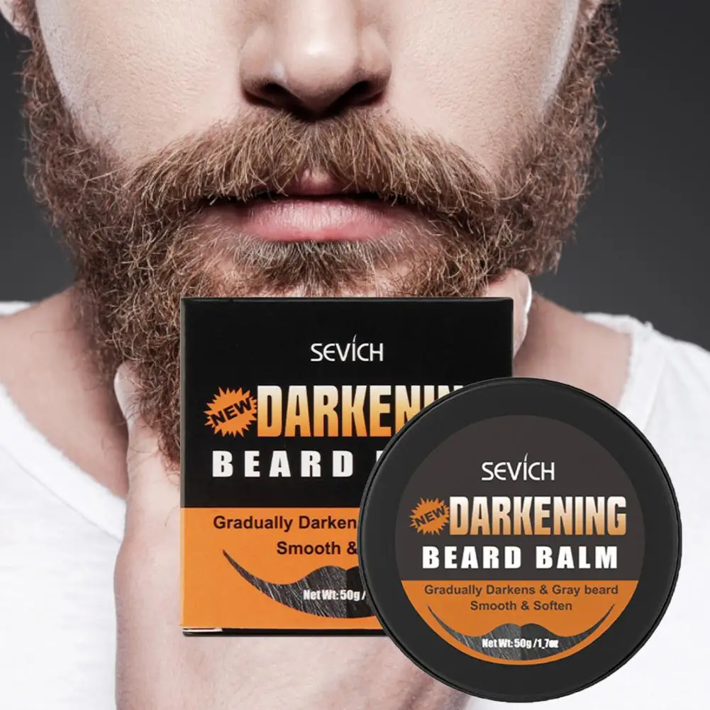 

Beard Dye Wax Disposable Darkening Hair Pomade Wax Tint Cream Mustache Hair Coloring Gray Beard Blackening Balm Sevich