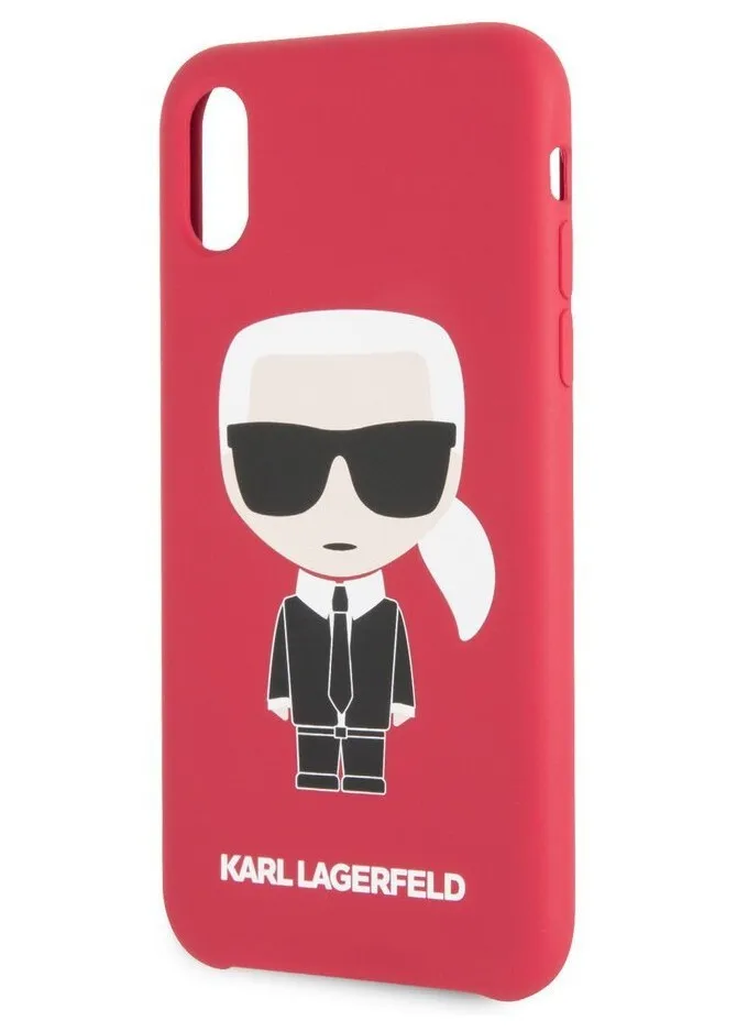Чехол CG Mobile Karl Lagerfeld Liquid silicone Iconic Hard для iPhone X/XS цвет Красный | Мобильные телефоны и