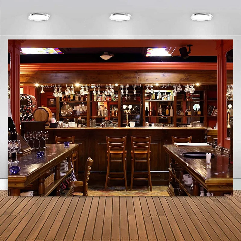 

Винные бутылки столовые кафе клубы интерьер бар фон Вечеринка Выпускной таверна стойка фотография Фон баннер украшение