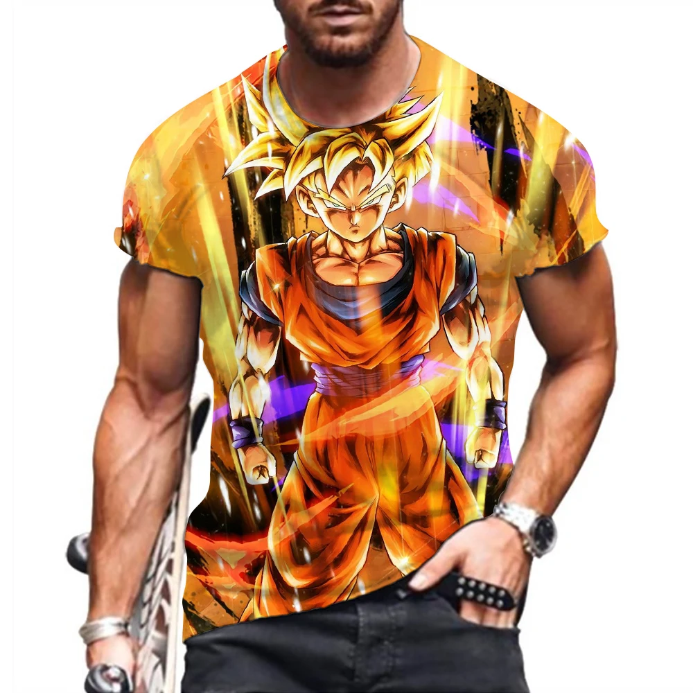 

Футболка мужская оверсайз, стильная рубашка в стиле хип-хоп, драконий жемчуг Z 110-6xl, модная уличная одежда в Гоку, Харадзюку