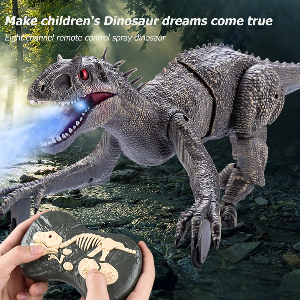 

2,4 г, детские игрушки, 8 каналов, Имитация Динозавра с дистанционным управлением, электронные ходячие игрушки для детей, подарки на день рожд...